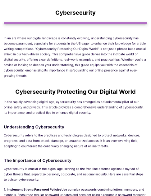 Cybersecurity case study